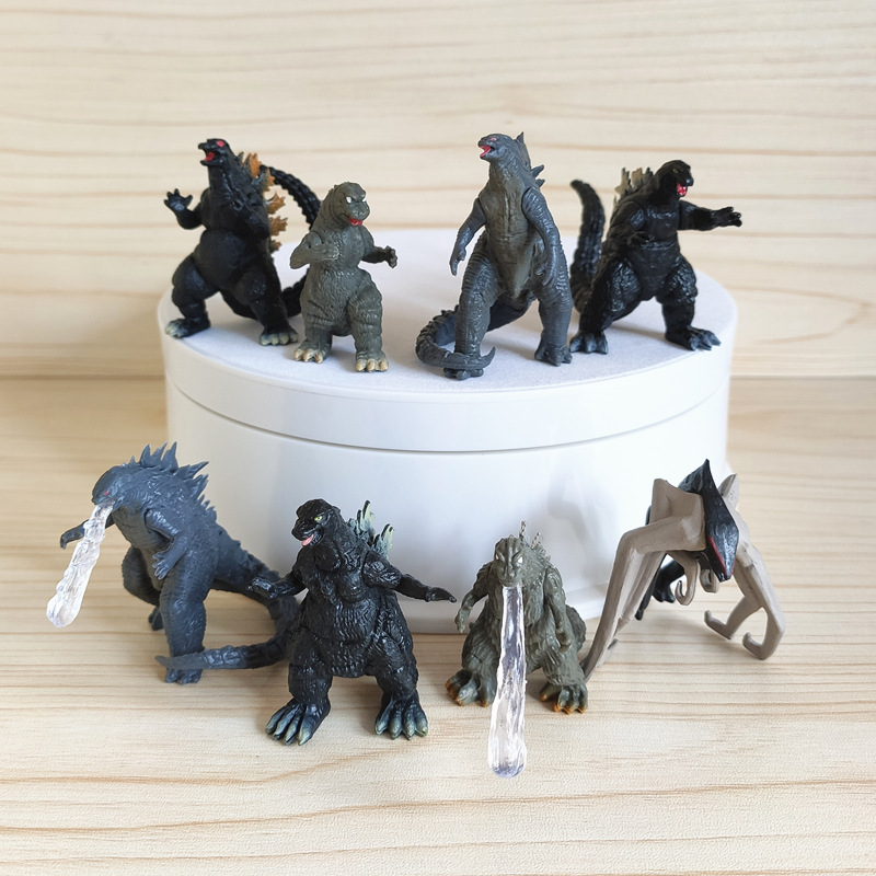Model Kit Godzilla - 8ชิ้น/เซ็ต Godzilla King Ghidorah Gold King