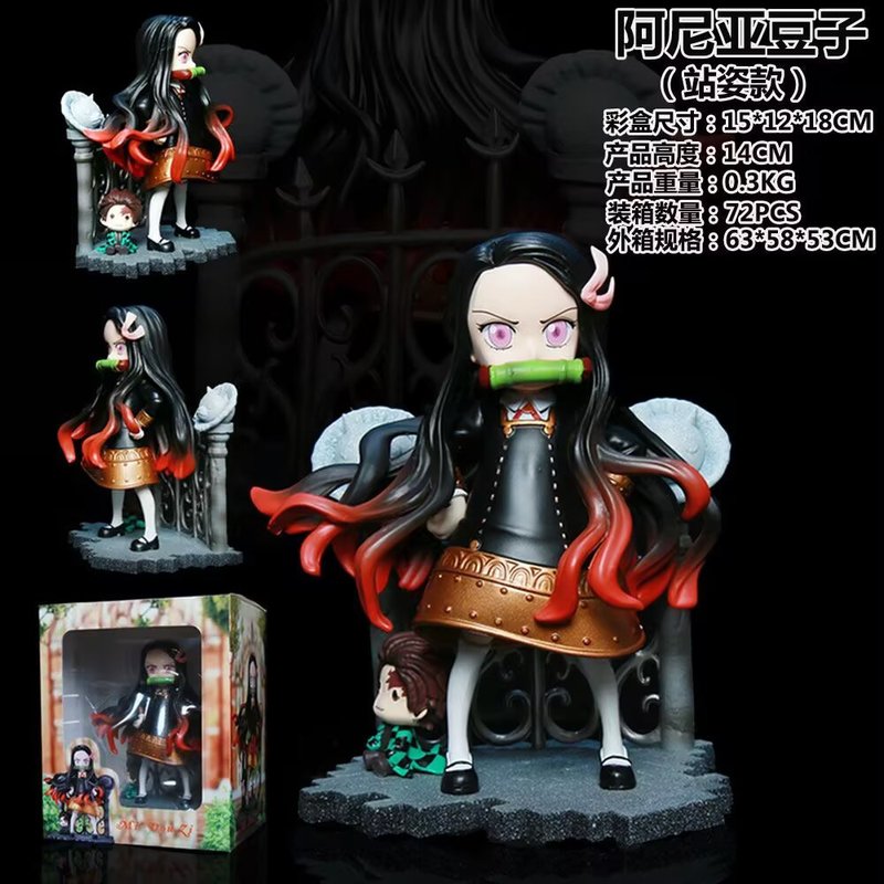 Model Kit Demon Slayer - ฟิกเกอร์อนิเมะ มินิ ซี ดีมอน สเลเยอร์ เนซึโกะ