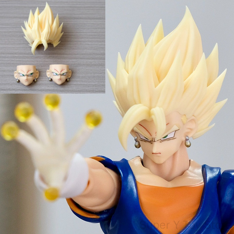 Model Kit Vegito - ฟิกเกอร์ผมเวจิโตะจากดราก้อนบอล Z ใหม่ ปรับแต่งให้เข้ากับชุดอุปกรณ์เสริม Bandai Shf2.0