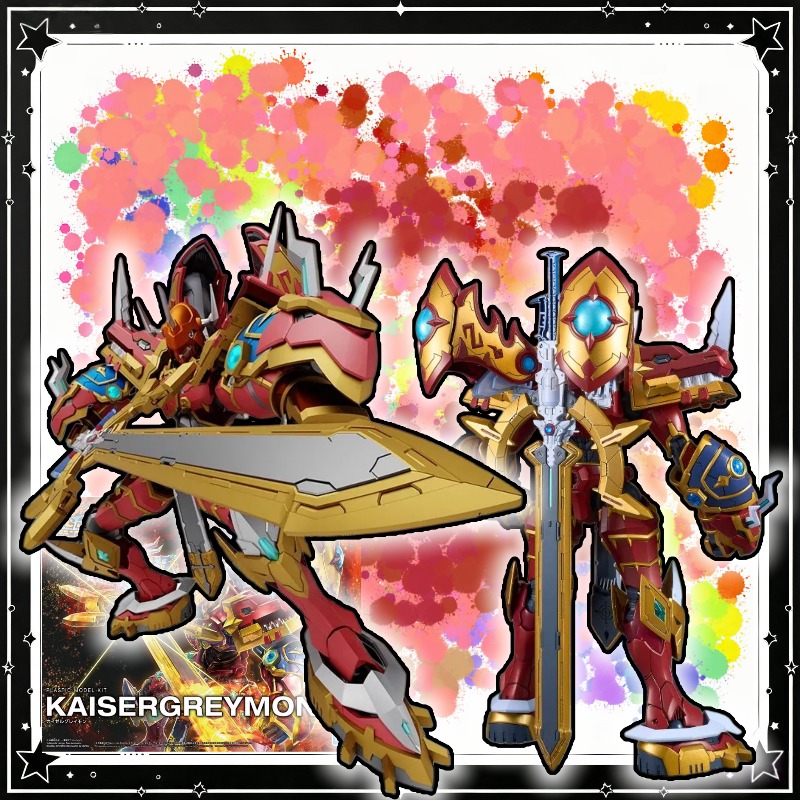 Model Kit Kaisergreymon - 【มีสินค้าในสต็อก】Bandai Figure-rise Standard-Amplified KaiserGreymon Digimon Frontier