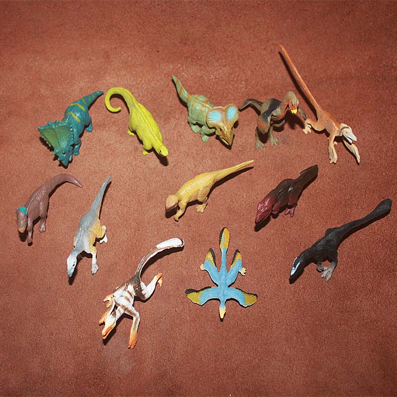 Model Kit Jurassic Park - Miniatures สัตว์ป่าไดโนเสาร์รุ่น Jurassic Tyrannosaurus Protoceratops Triceratops