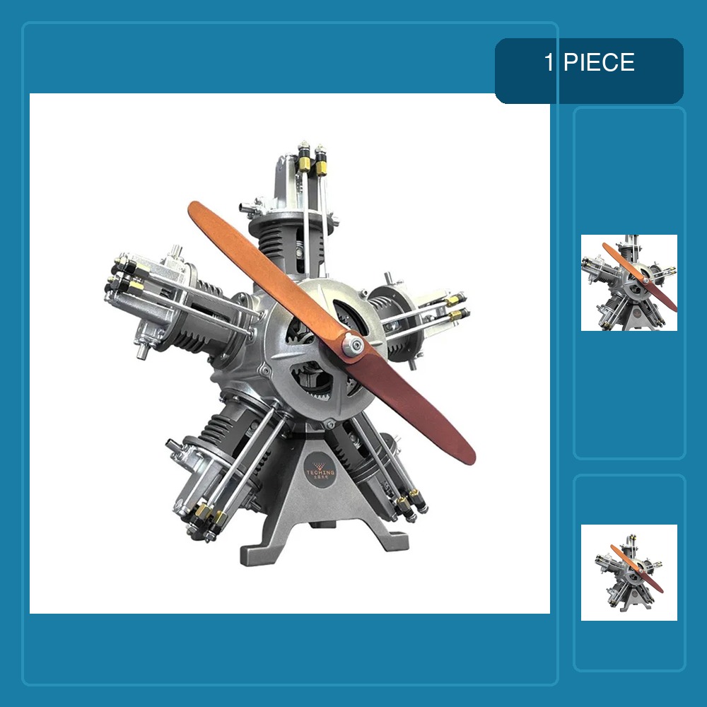 Model Kit V8 Engine - ชุดประกอบโมเดลเครื่องยนต์โลหะ TECHING V8 แบบ DIY ชุดประกอบเครื่องยนต์แปดสูบขนาดเล็ก