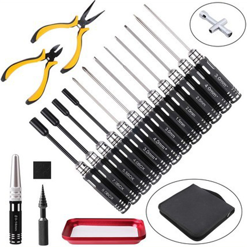 Model Kit Tool Set - คีมไขควงชุดกดสิว18 in 1 / 23 in