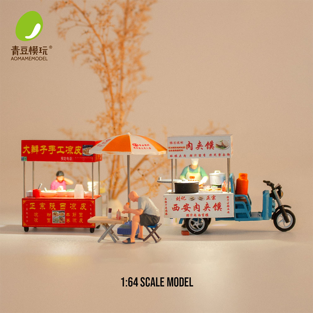 Model Kit Ixchel - ชุดโมเดลตลาดกลางคืน 1/64 - ร้านอาหารจิ๋วเรซิ่นพิมพ์ 3 มิติความละเอียดสูง