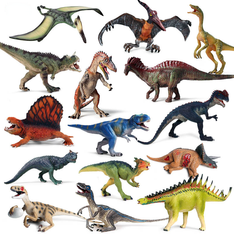 Model Kit Jurassic Park - โมเดลไดโนเสาร์ในสวนจูราสสิกโมซาซอรัสไทรันโนซอรัสเรกซ์สไปค์มังกรสปินโนซอรัสชุดของเล่นเด็ก
