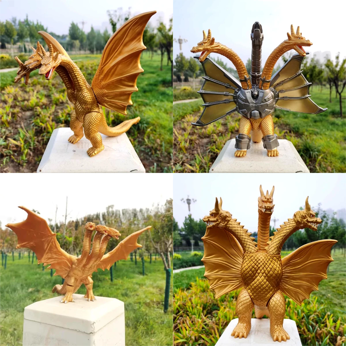 Model Kit Kyogre - ขนาดใหญ่ขนาดสามหัว Dragon King Ghidorah Godzilla VS