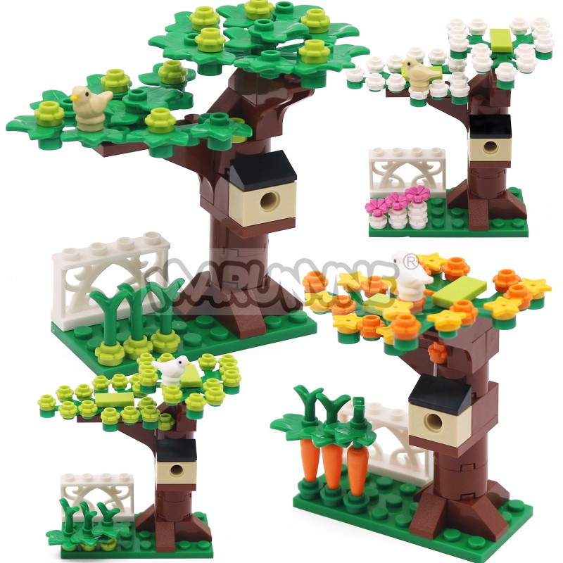 Model Kit Centaur - ชุดตัวต่อ MARUMINE Small Particles MOC รูปทรงบ้านต้นไม้พร้อมนก