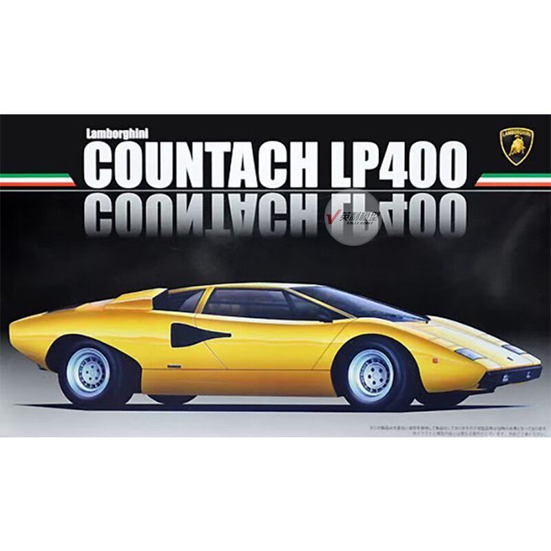 Model Kit Lamborghini - ชุดประกอบโมเดลรถยนต์ลัมโบร์กีนี คานทัช LP400 รุ่นฟูจิมิ-12654 ขนาด 1/24