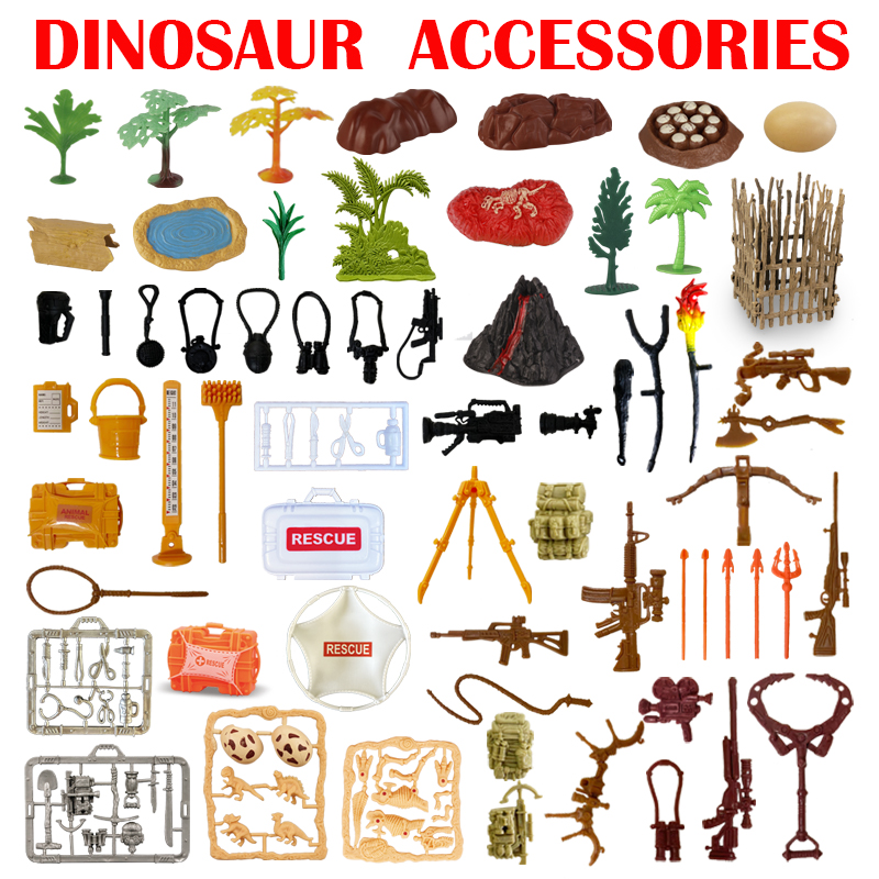Model Kit Jurassic Park - ของเล่นตกแต่งฉากไดโนเสาร์จูราสสิคเวิลด์ DIY อุปกรณ์ล่าสัตว์ ฟิกเกอร์แอคชั่น ของเล่นเสริมสำหรับเด็กผู้ชาย ของขวัญ