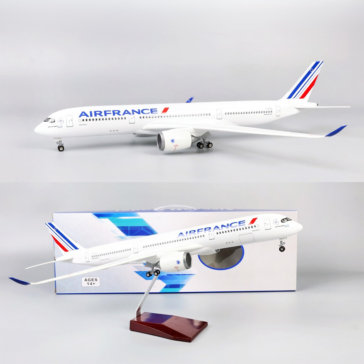Model Kit Ixchel - เครื่องบินจำลองแอร์ฟรองซ์ A350 ขนาด 47 ซม. พร้อมล้อลงจอด