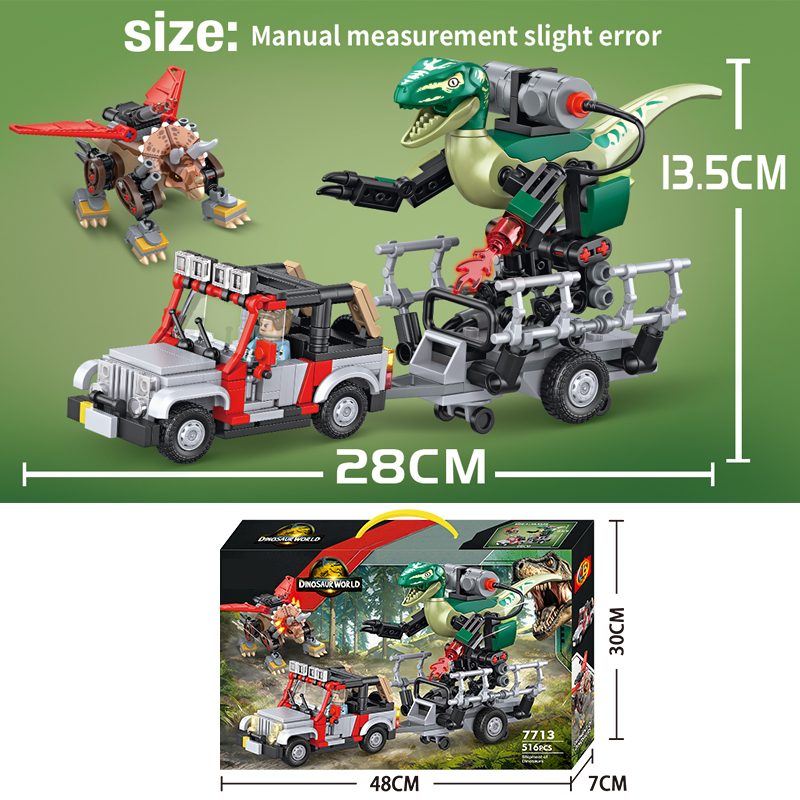 490 ชิ้น MOC จูราสสิคไดโนเสาร์ - Model Kit Jurassic Park บทวิจารณ์และราคา
