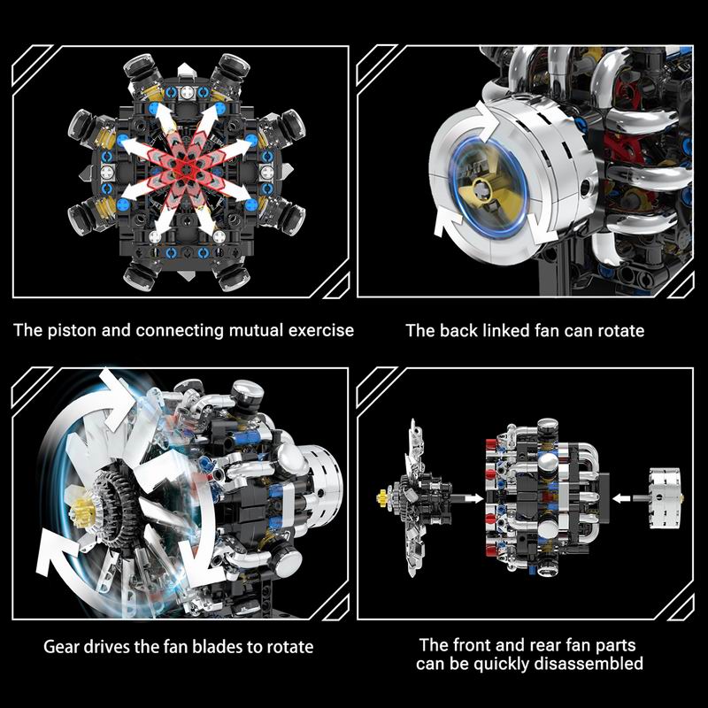 ชุดตัวต่อเครื่องยนต์การบิน G89 - Model Kit V8 Engine บทวิจารณ์และราคา