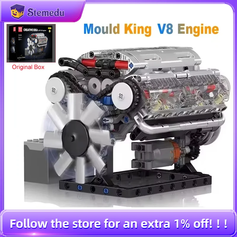 Mold King V8 เครื่องยนต์ Build - Model Kit V8 Engine บทวิจารณ์และราคา
