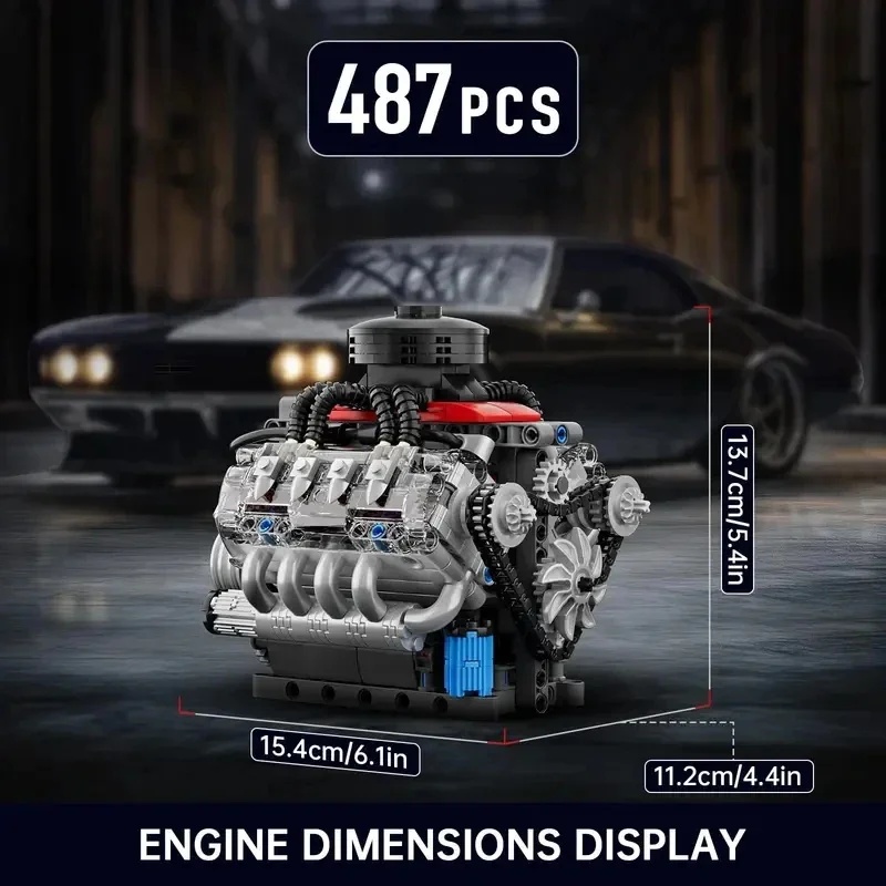 โมลด์คิง 10171 เครื่องยนต์ซุปเ - Model Kit V8 Engine บทวิจารณ์และราคา