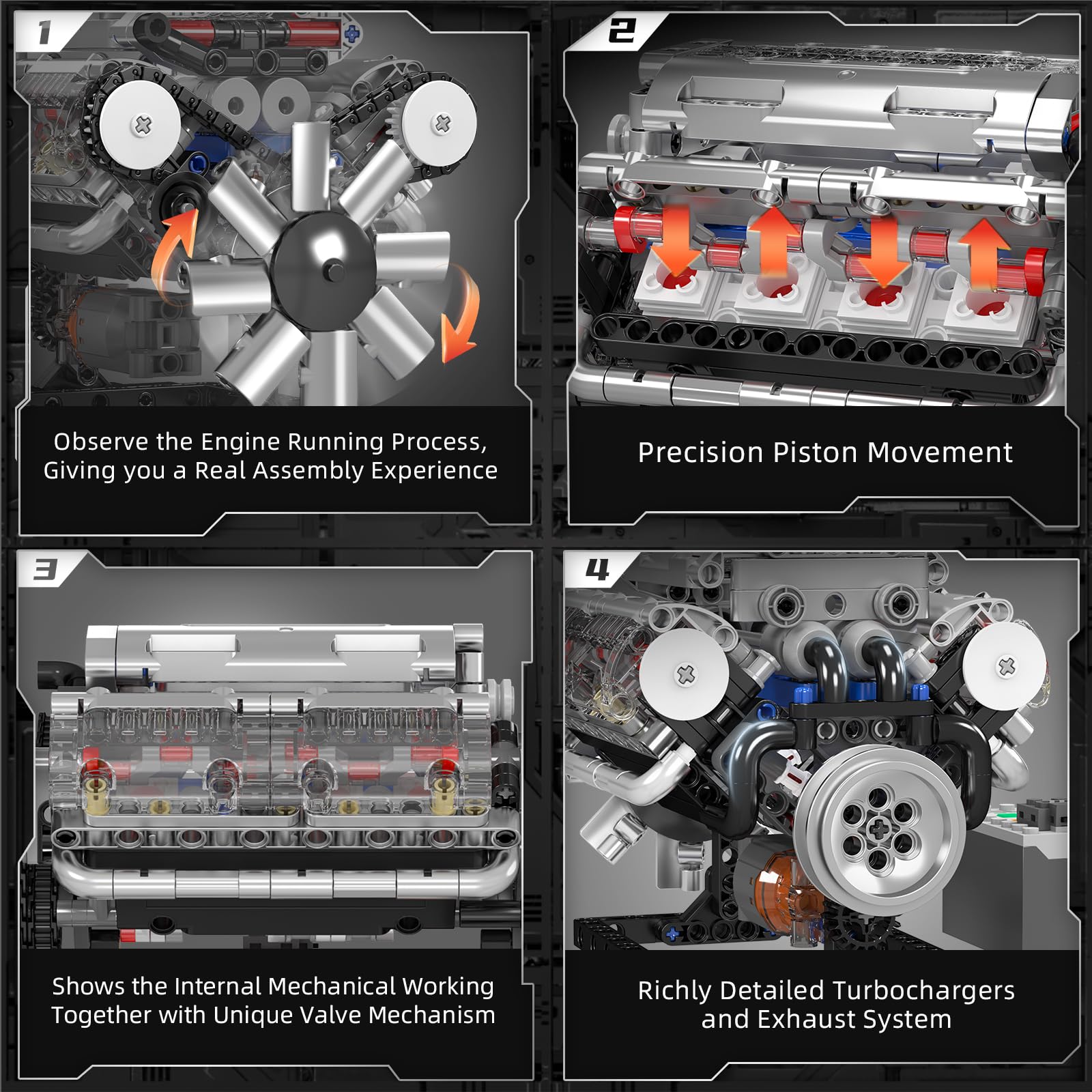 Mould King 10088 ชุดตัวต่อเครื - Model Kit V8 Engine บทวิจารณ์และราคา