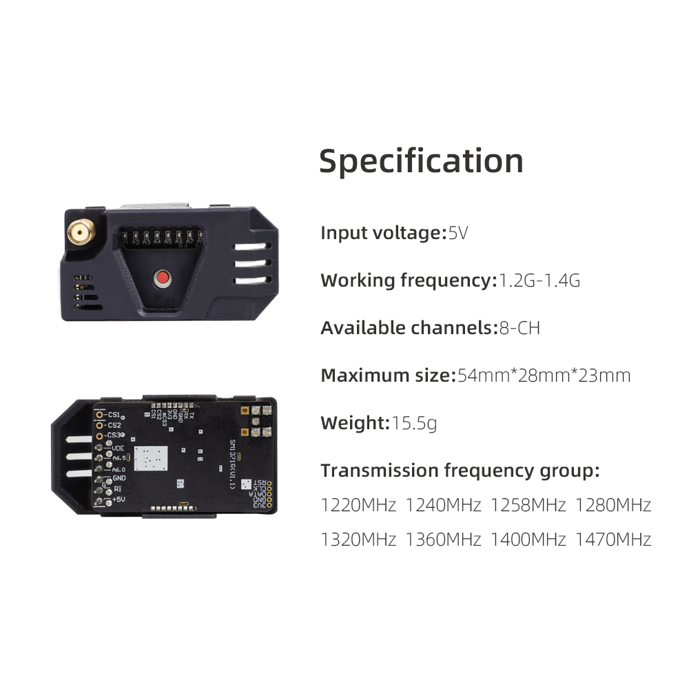 HGLRC 1.2G VRX Receiver Kit 8C - Model Kit Zeus บทวิจารณ์และราคา